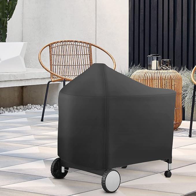 Grill Cover for Weber 7152 Performer Deluxe 22 Inch Charcoal Grills, Waterproof - Image 4