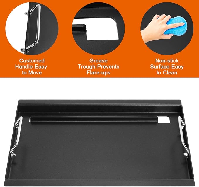 Full-Size Griddle Inserts for Charbroil Performance 4 Burner, Flat Top Griddle - Image 3