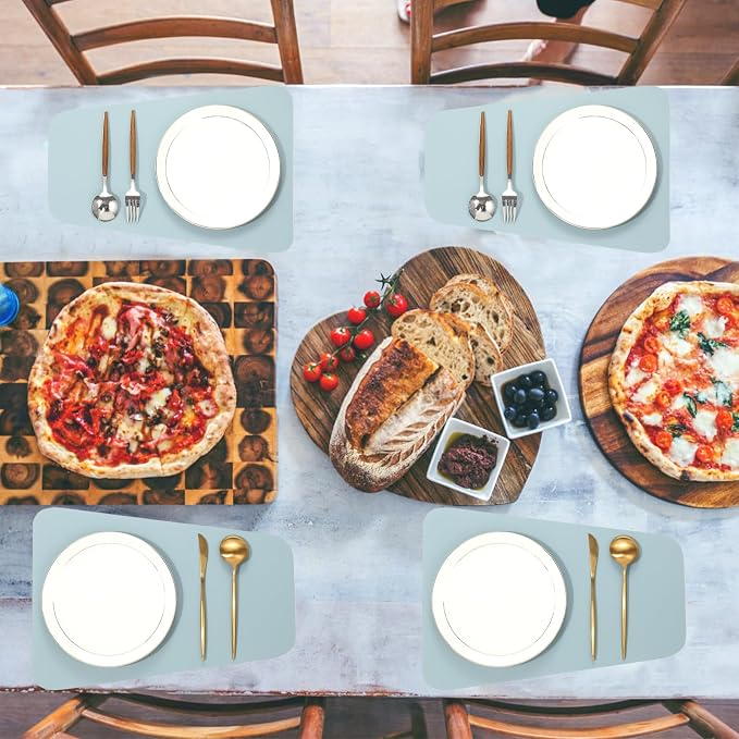 Faux Leather Waterproof Placemats Set of 8-Heat Resistant Non Slip and Scratch - Image 3