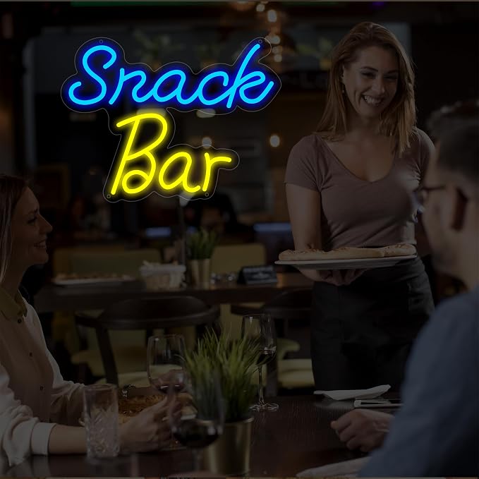 Snack Bar Neon Sign for Wall Decor, USB Powered Snack Bar Led Sign, Reusable - Image 8