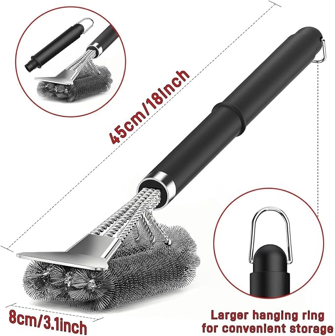 HEXAR® Grill Brush, Barbecue Grill Cleaning Brush Combination of Brush - Image 2