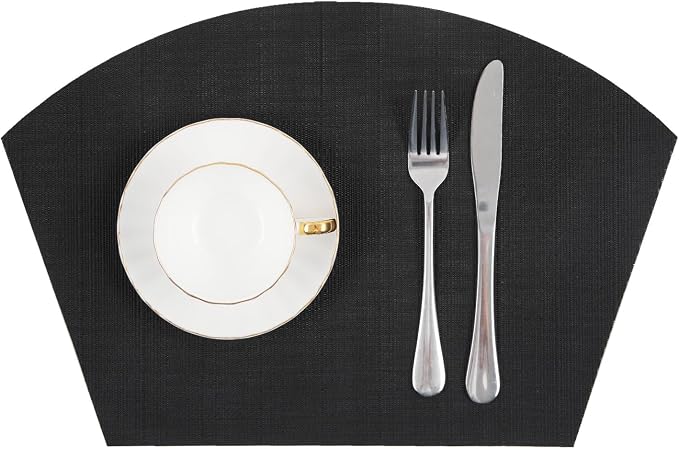 SHACOS Wedge Placemats Set of 8 Woven Vinyl Placemats - Image 2