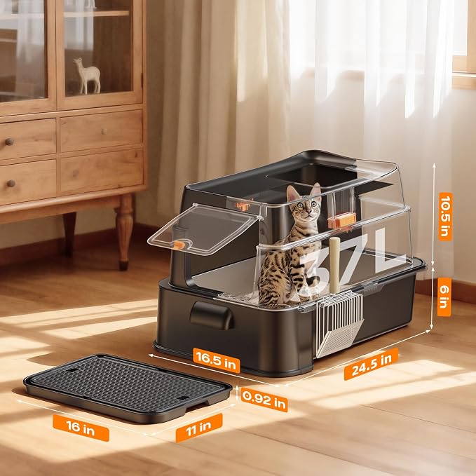 HTii-ë® XXL Stainless Steel Cat Litter Box - Image 4
