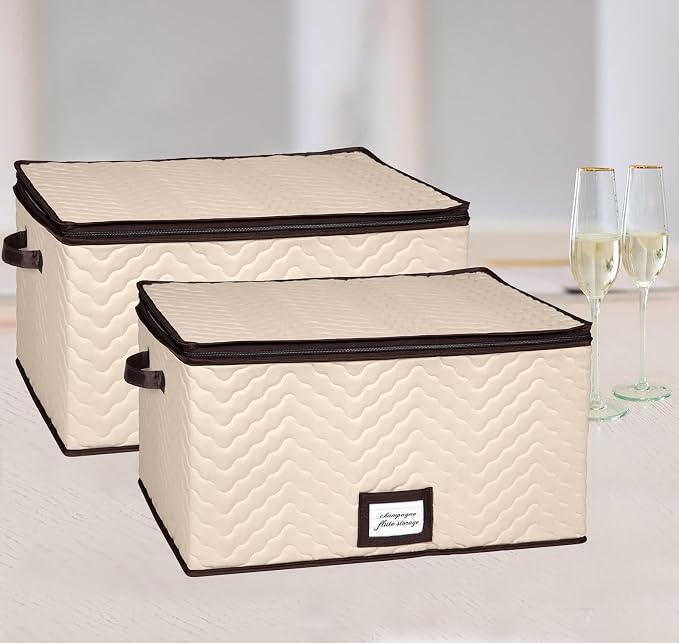 Wine Glass Storage Box with Dividers - Image 8