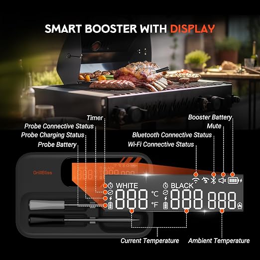 Wireless Meat Thermometer - 5G Wi-Fi and 5.4 Bluetooth Meat Thermometer Digital - Image 3