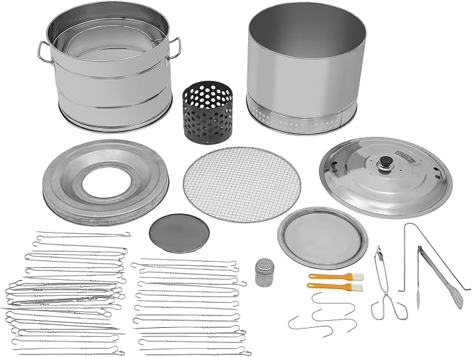 Stainless Steel Smokeless Barbecue Surround Charcoal Grill, 50 Kabob Skewer - Image 9