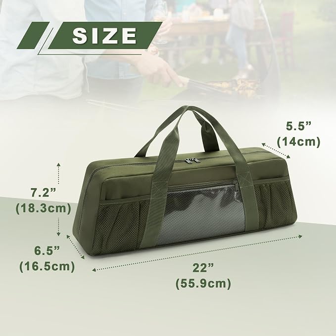Grill Tool Storage Bag, Outdoor BBQ Utensil Holder - Image 7
