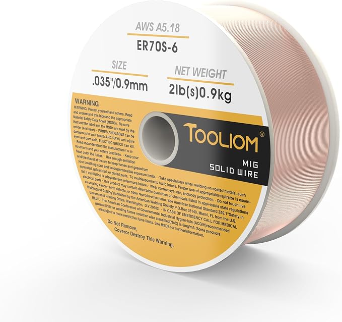 TOOLIOM ER70S-6 .035" Mild Steel MIG Solid Welding Wire on 2-Pound Spool - Image 6