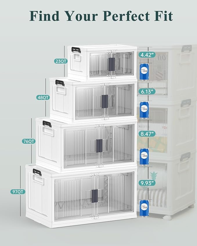 OlarHike 23QT Stackable Storage Bins - Image 7