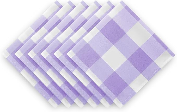 Buffalo Plaid Table Napkins Set of 12 Checkered Cloth Napkins 17x17 inch - Image 4