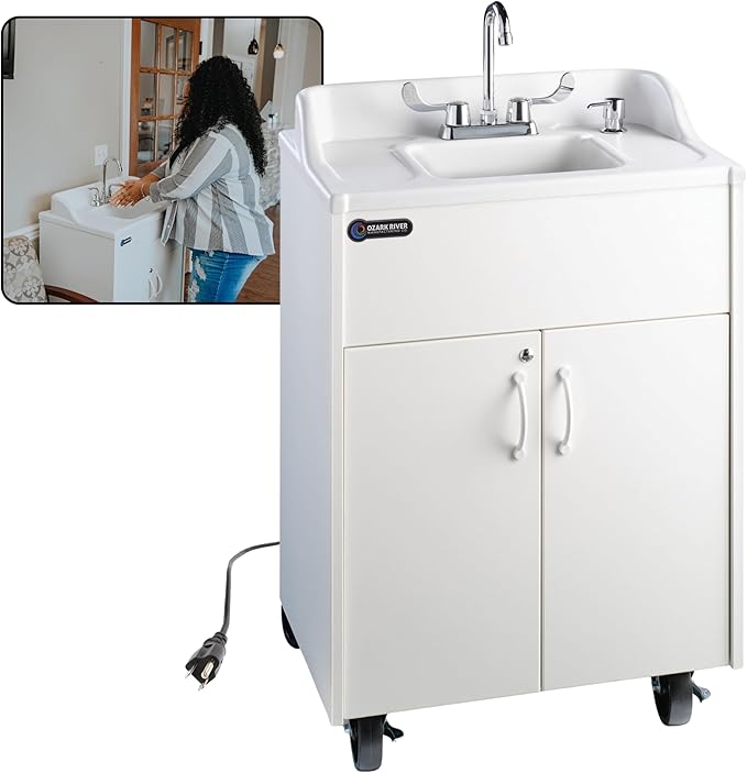 Ozark River Portable Sinks Premier Brite White, Mobile Self Contained Sink by Ozark+River+Portable+Sinks