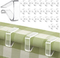 24 Pcs Clear Tablecloth Clips for Indoor Outdoor Tables, Plastic Table Cloth by BeautiFan