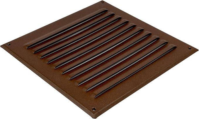 Square Ventilation Grille / 8" x 8" Inch Inside Measurement/Brown Metal Air - Image 4