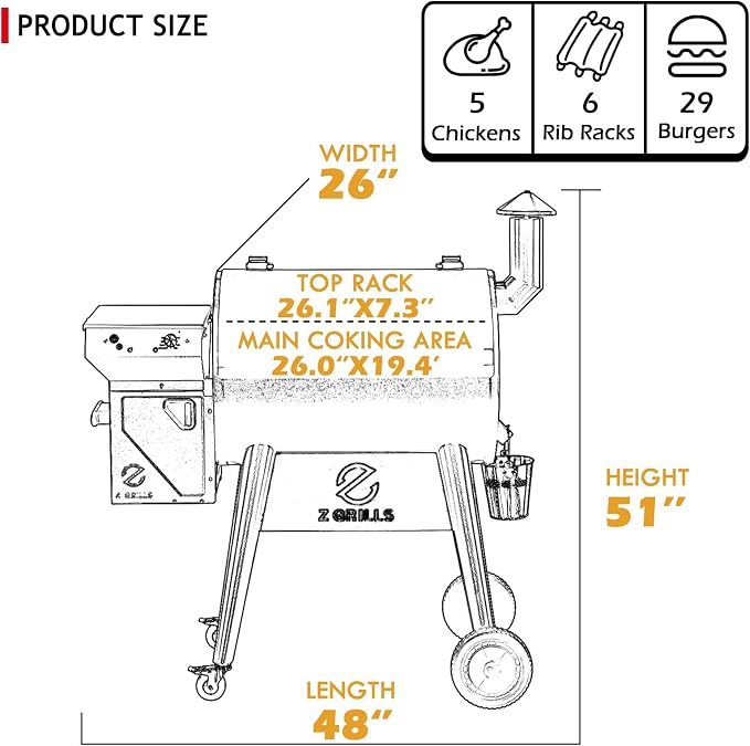 Z GRILLS Upgrade 8 in 1 Wood Pellet Grill & Smoker - Image 6