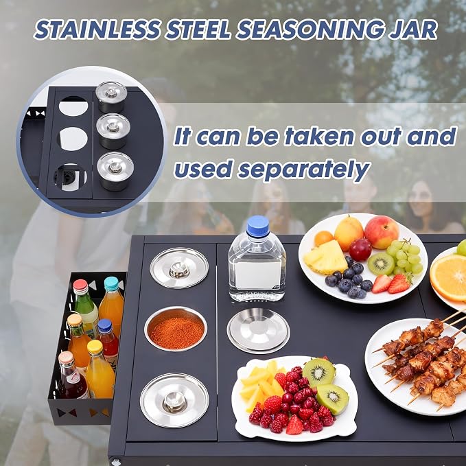 Portable Outdoor Grill Table - Image 2