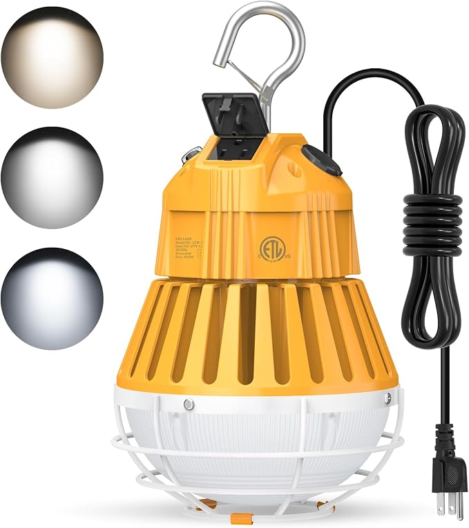 LED Temporary Work Light, 36W/48W/60W Adjustable, 4500K/5000K/5700K CCT by ABrighterWaytoLED