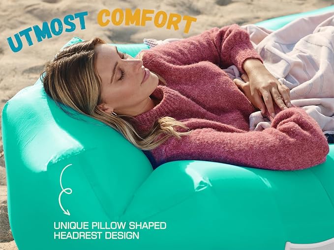 WEKAPO Inflatable Sun Lounger, Air Sofa, Waterproof and Leak-Proof, Picnics and - Image 6