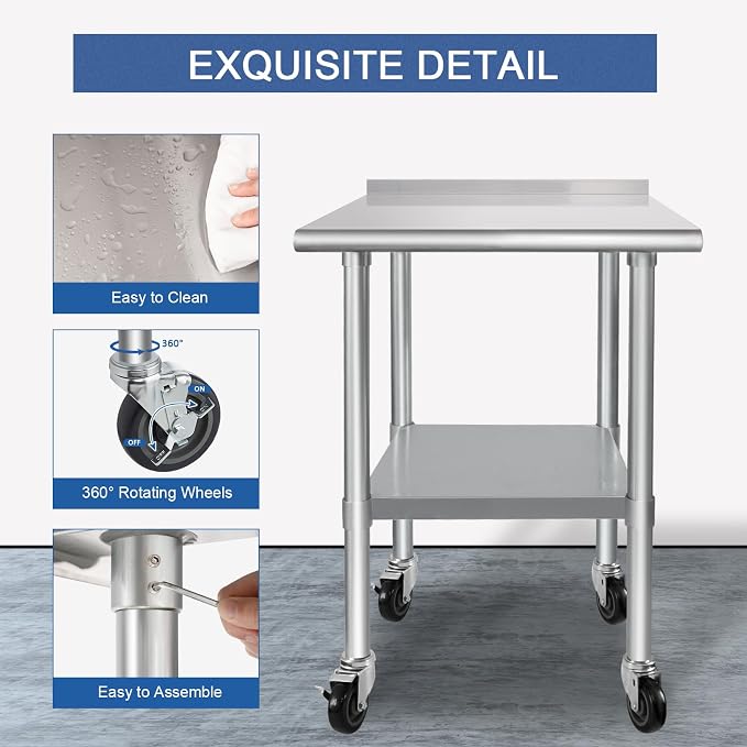HARDURA Stainless Steel Table 24 x 30 Inches - Image 3
