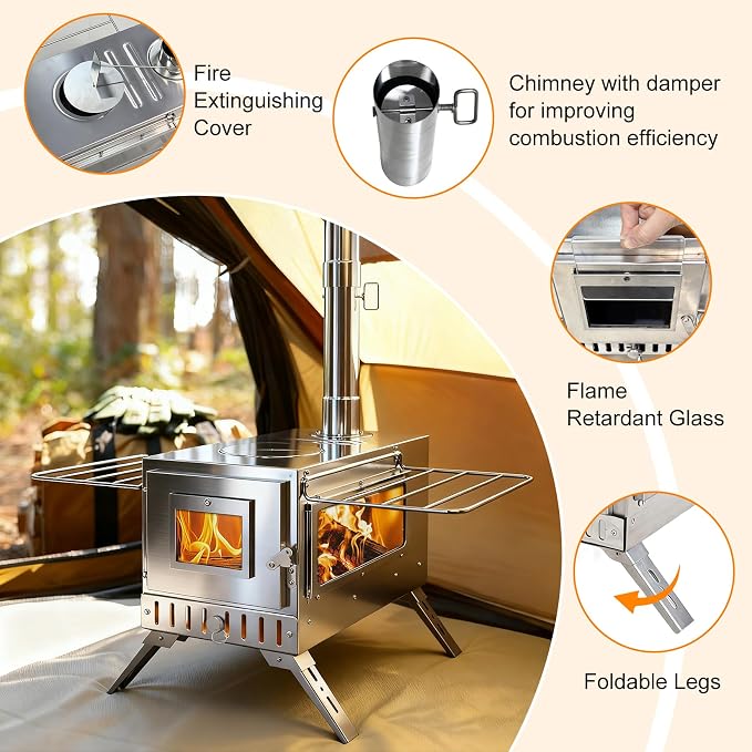 unho Outdoor Wood Burning Stove - Image 5