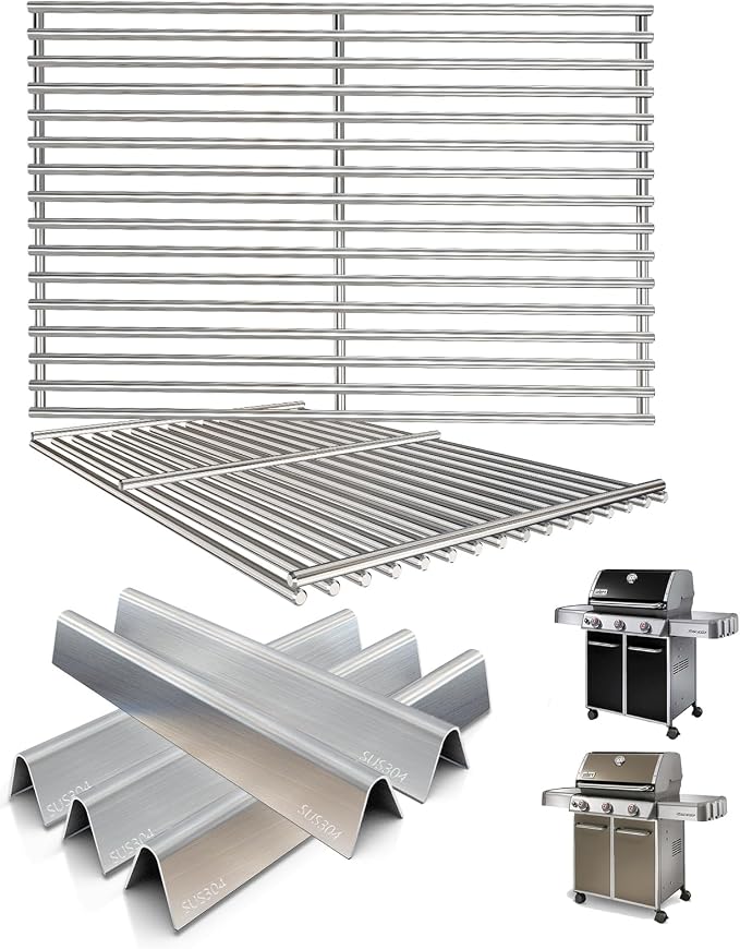 Genesis E310 Grill Grates & 7620 Flavorizer Bars by DcYourHome