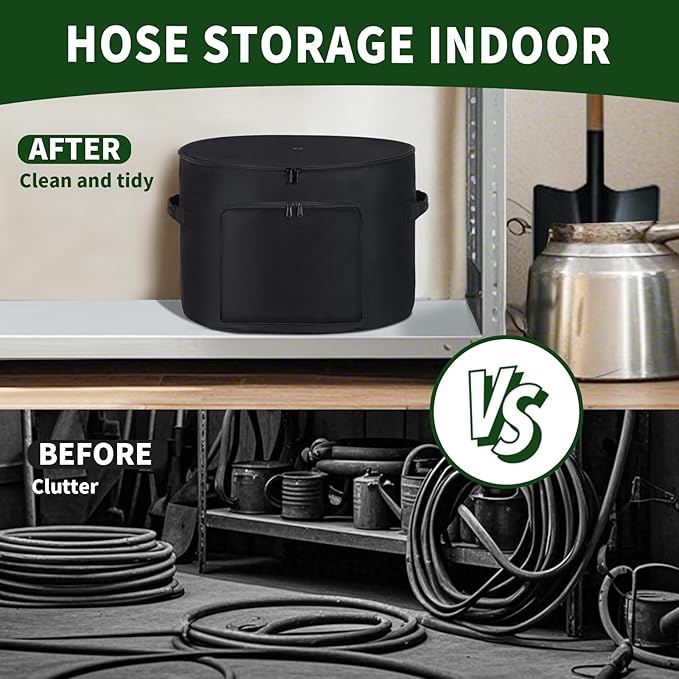 Garden Water Hose Holder Storage Bag Pot，Water Hose Hider，Holds 150 ft Hose - Image 6