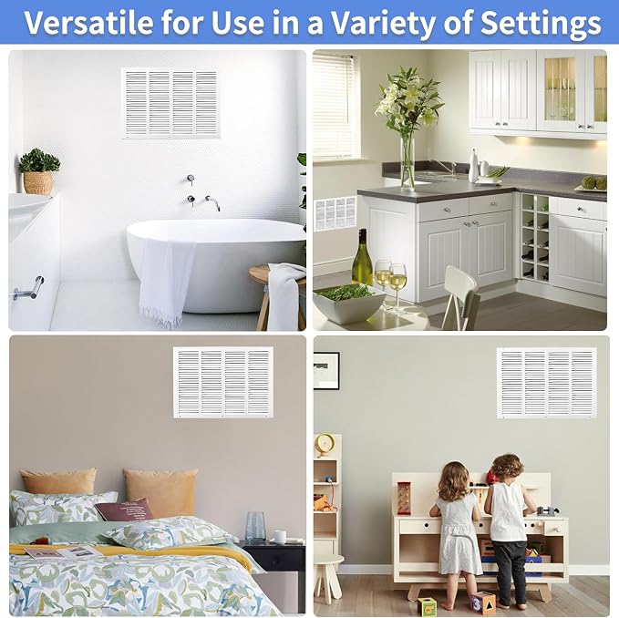 20"W x 14"H Steel Return Air Grille, Air Return Vent Cover - Image 6