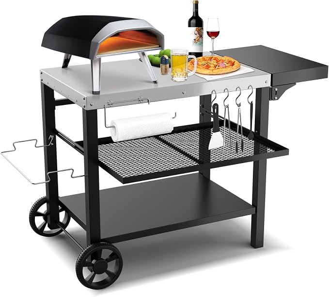 Outdoor Kitchen Island, Grill Table Cart by Uniflasy
