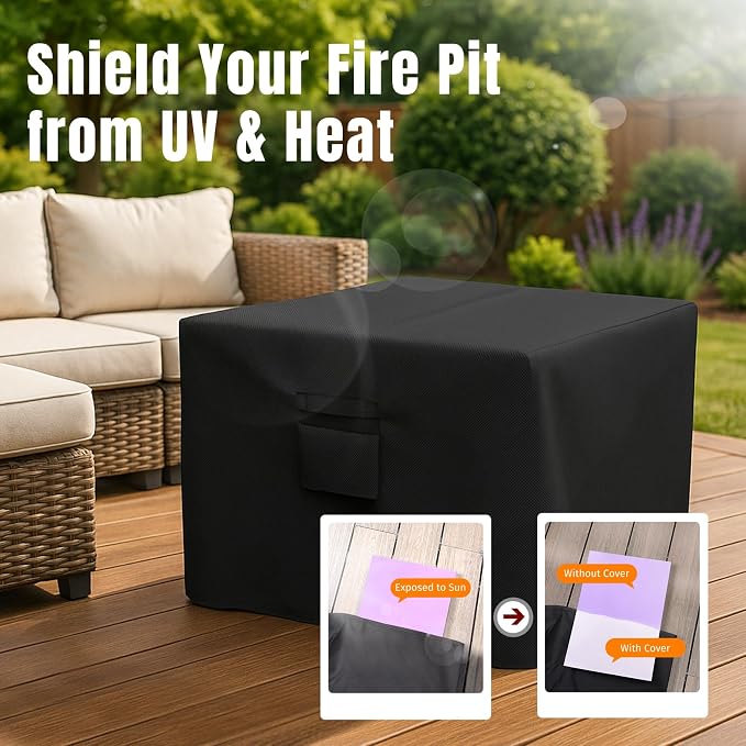 SHINESTAR Square Fire Pit Cover, Fits - Image 6