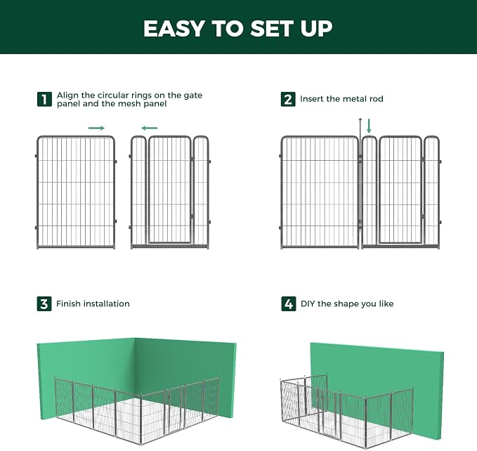FXW Garden Fence Outdoor for The Yard – 40in x 36.4ft Heavy Duty Metal Animal - Image 6