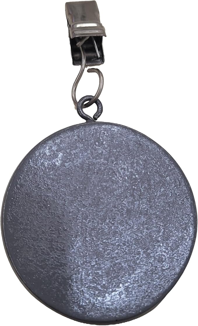 TwoFish Home Set of 4 Gray Round Pendant Resin Tablecloth Weights Clips Gray - Image 4