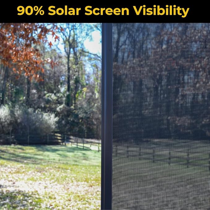 Custom Solar Screens for Windows Exterior 90% Shade - Image 3