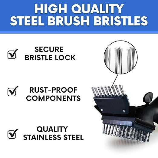 Grill Daddy Made in the USA Bristles GB91062S Barbeque Grill Steam Brush - Image 5
