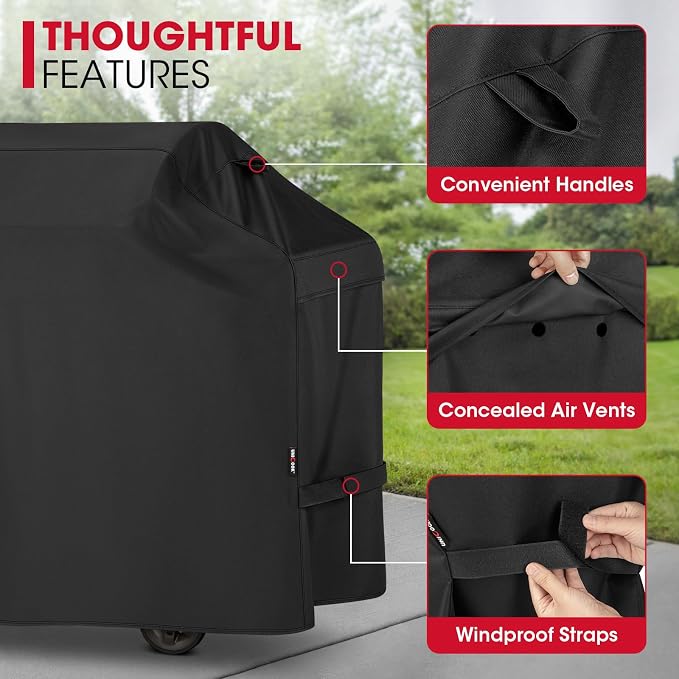 Unicook Grill Cover 65 Inch for Outdoor Grill, Heavy Duty Waterproof BBQ Cover - Image 6