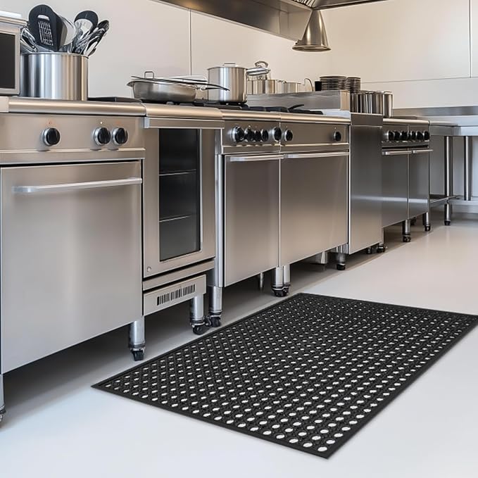 Outdoor Rubber Mat Kitchen Anti-Fatigue Floor Mats Restaurant Bar Floor Mat New - Image 3
