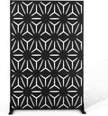 Metal Privacy Screen Outdoor 72" H×47" W, Freestanding Decorative Privacy Screen by Unknown