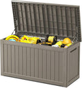 270 Gallon Deck Box, Resin Outdoor Indoor Waterproof Storage Box, Lockable by Kdymod