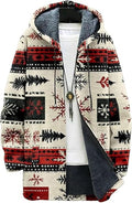 Men's Hooded Sweater Coat Knit Fleece Lined Long Cardigan Jacket by Unknown