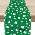 Clover Table Runner, Retro Rustic Green White Clover Seasonal Spring by Unknown