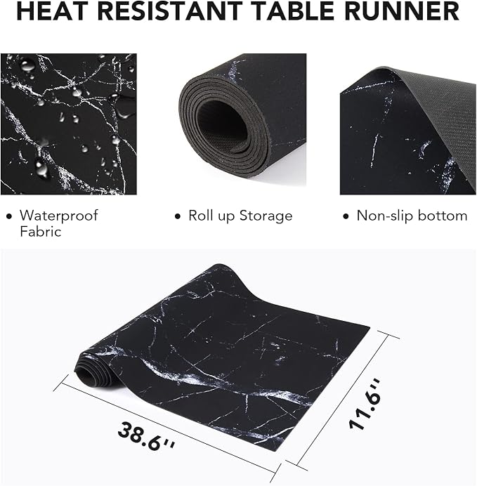2 Pcs Trivet Table Runner Hot Plates Mat 12 X 40 Inch Heat Resistant Table - Image 3