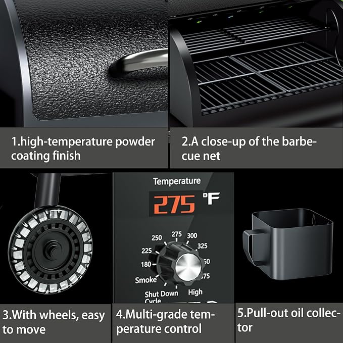 KingChii Electric Wood Pellet Grill & Smoker - Image 3