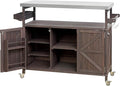 Rolling Cart ，Storage Cabinet, Grill Table ，Artificial Board，with Stainless by Unknown