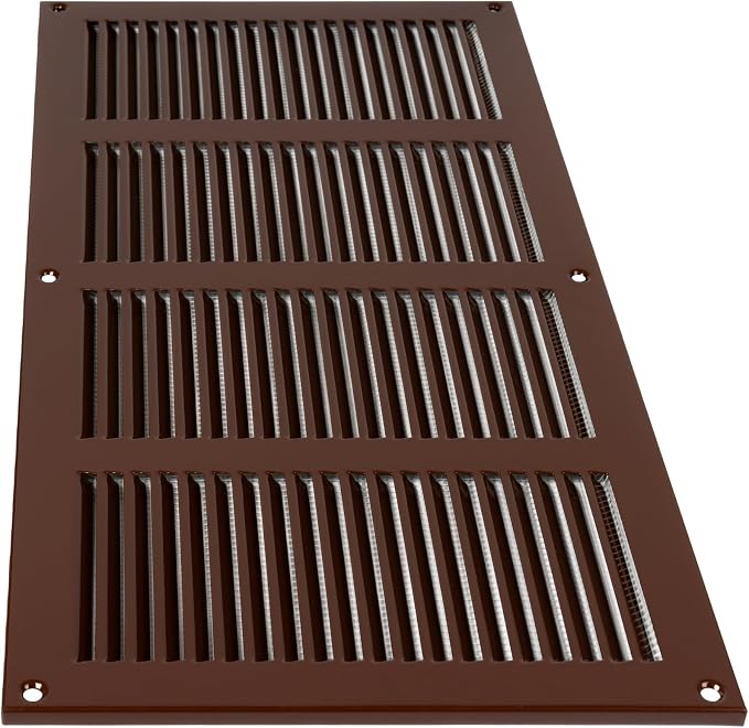 Repa Market Air Vent Cover 16x4 Inch Brown Galvanized Steel Louvered Grill Cover - Image 8