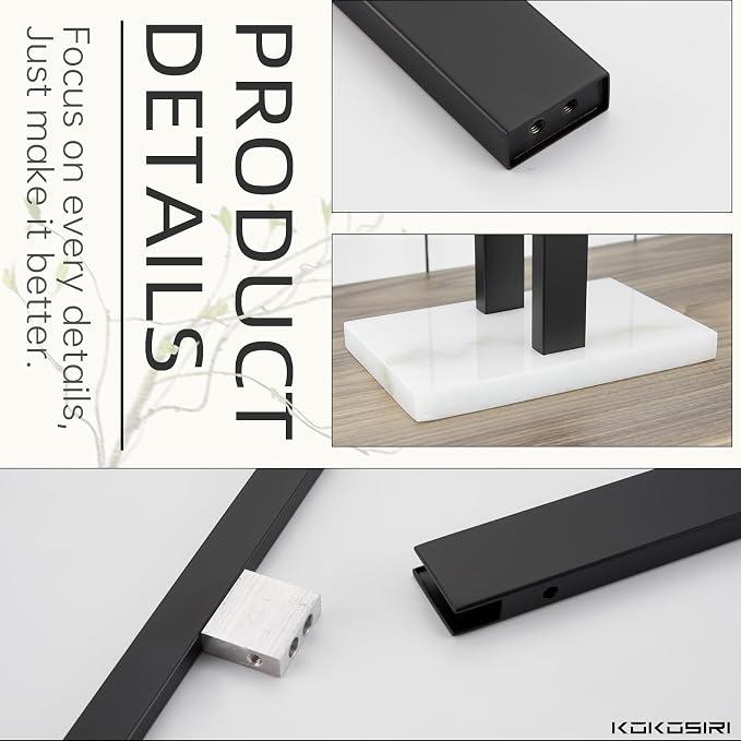KOKOSIRI Hand Towel Bars Matte Black Towel Racks - Image 6