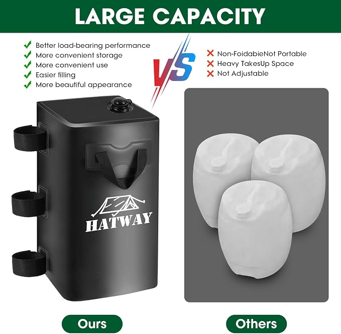 Canopy Weights, 176 LBS Water Bag Set of 4 Leg Weights - Image 4