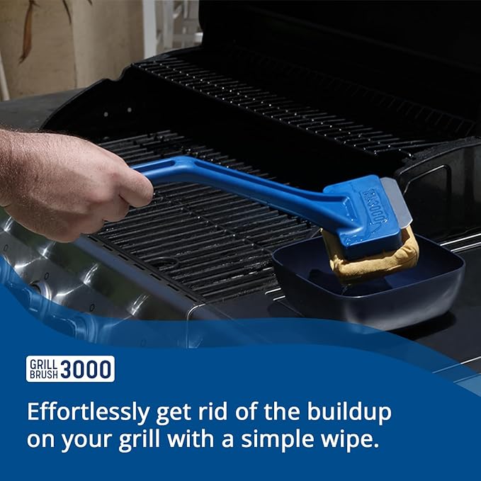 Grill Brush Scraper, Bristle-Free 2-in-1 Cleaner with 16.5-Inch Handle