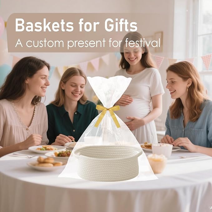 Woven Basket, Small Rope Storage Bin - Image 4
