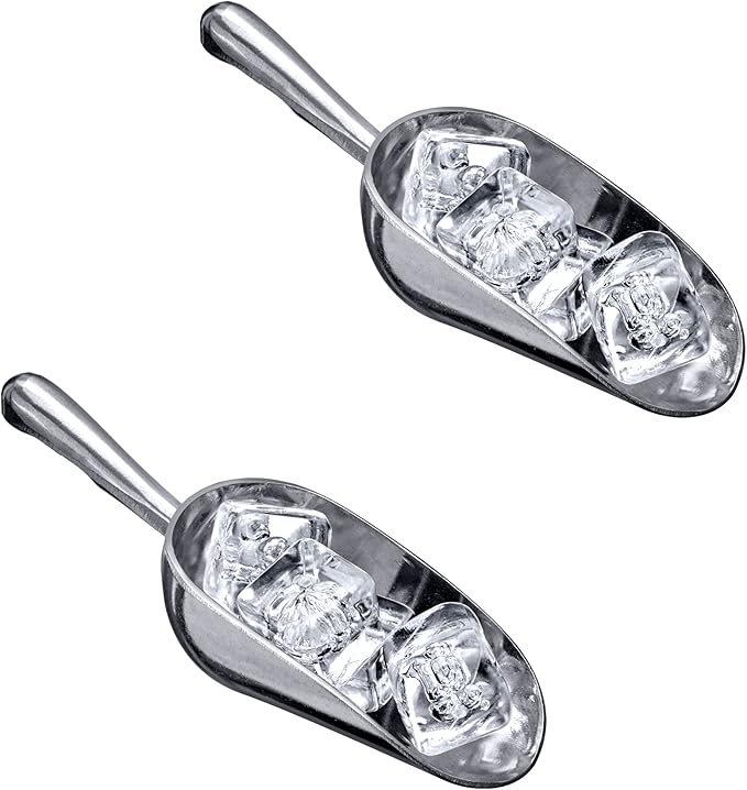 Amazing Abby - Elsa - 5-Ounce Aluminum Ice Scoops, Cast Aluminum Utility Scoops by AmazingAbby