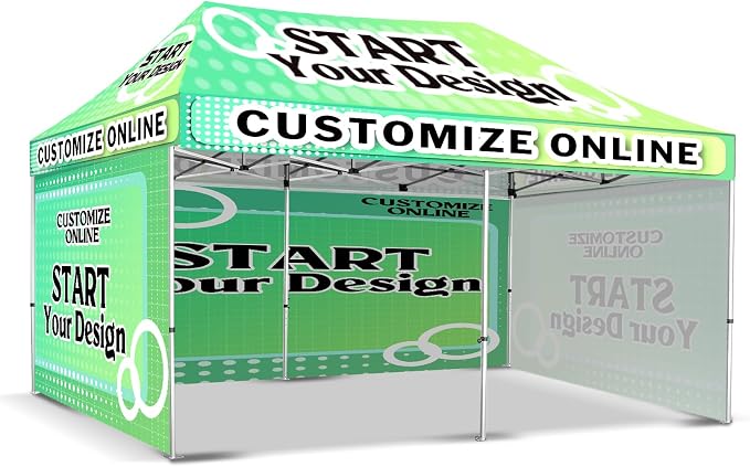 10x20FT Custom Pop Up Canopy Tent by LOJUFAN