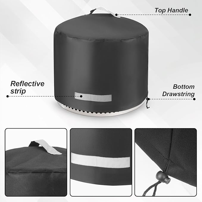 Fire Pit Cover for Solo Stove Bonfire 2.0 Cover 19.5 & 20 Inch, 600D Polyester - Image 3