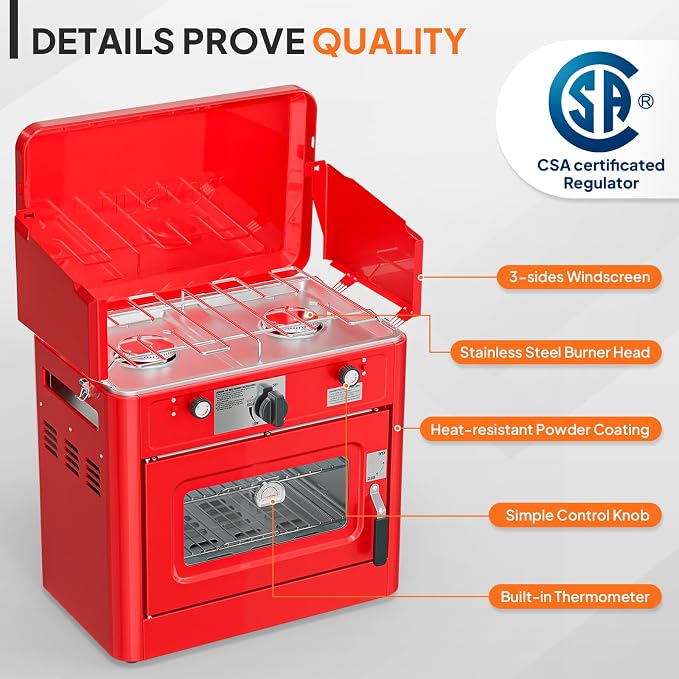 ROVSUN 2-in-1 Camping Stove - Image 2